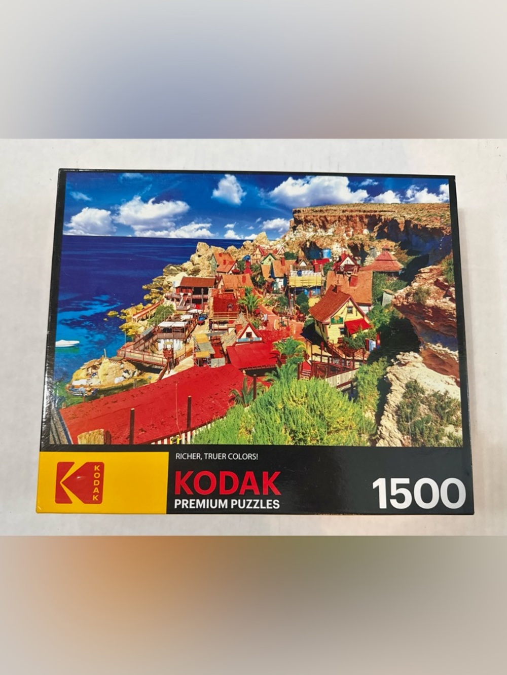 Kodak Premium Famous Popeye Village at Anchor Bay, Malta 1500 Piece Puzzle - Picture 1 of 6